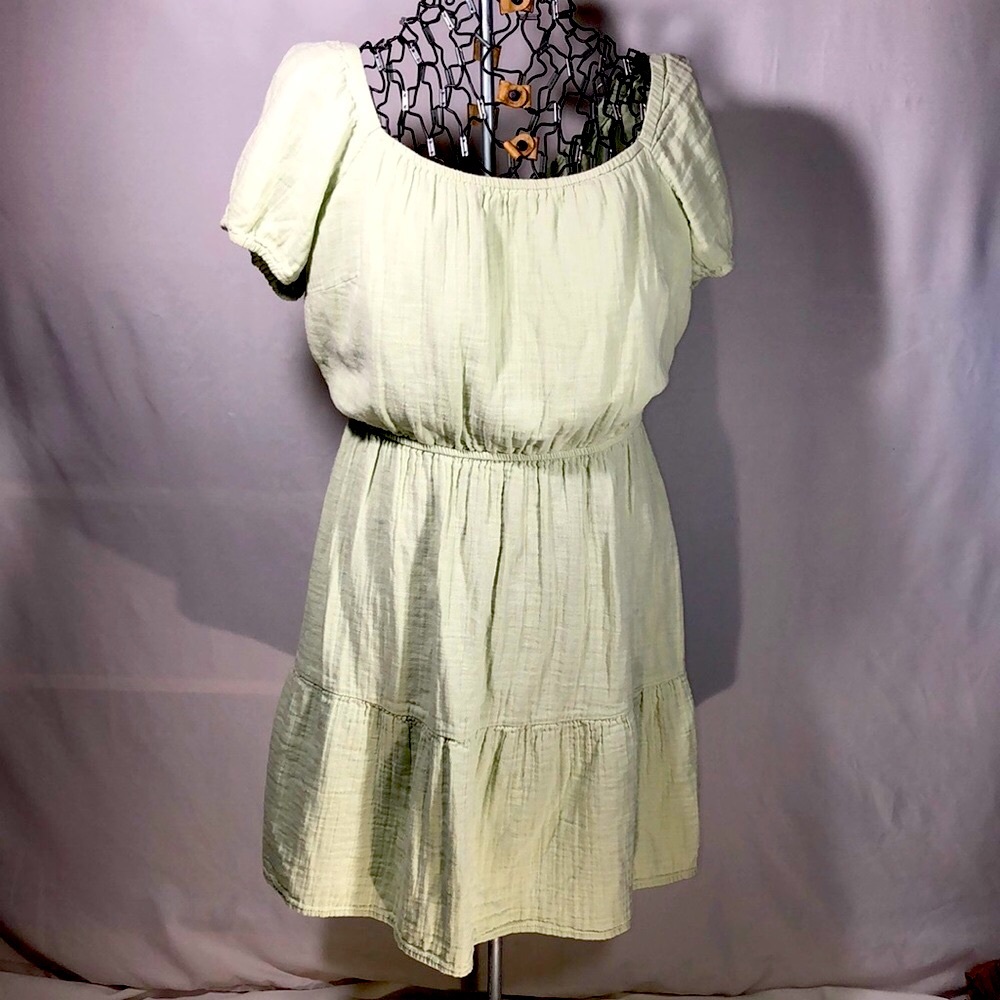 Sexy Jessica Simpson Pale Green Open-Back w/ Bow Dress XL - Picture 2 of 5